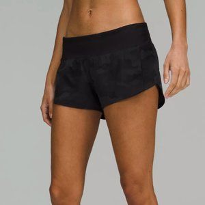 Lululemon Speed Up Low-Rise Lined Short 2.5" Black Camo